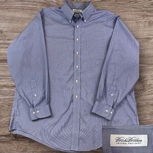 Brooks Brothers Men’s Non-Iron Blue Oxford Dress Shirt. Size 17.5 34/35